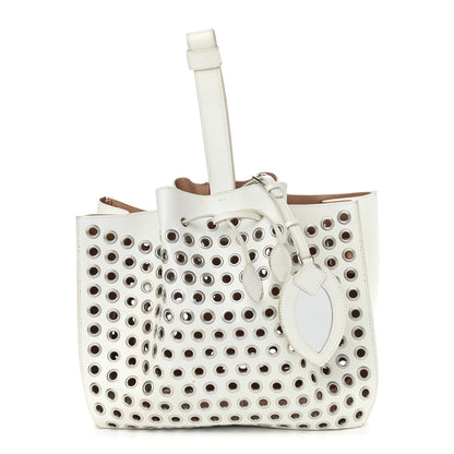 Alaia Calfskin Grommet Rose-Marie 28 Bag White 1 of 14
