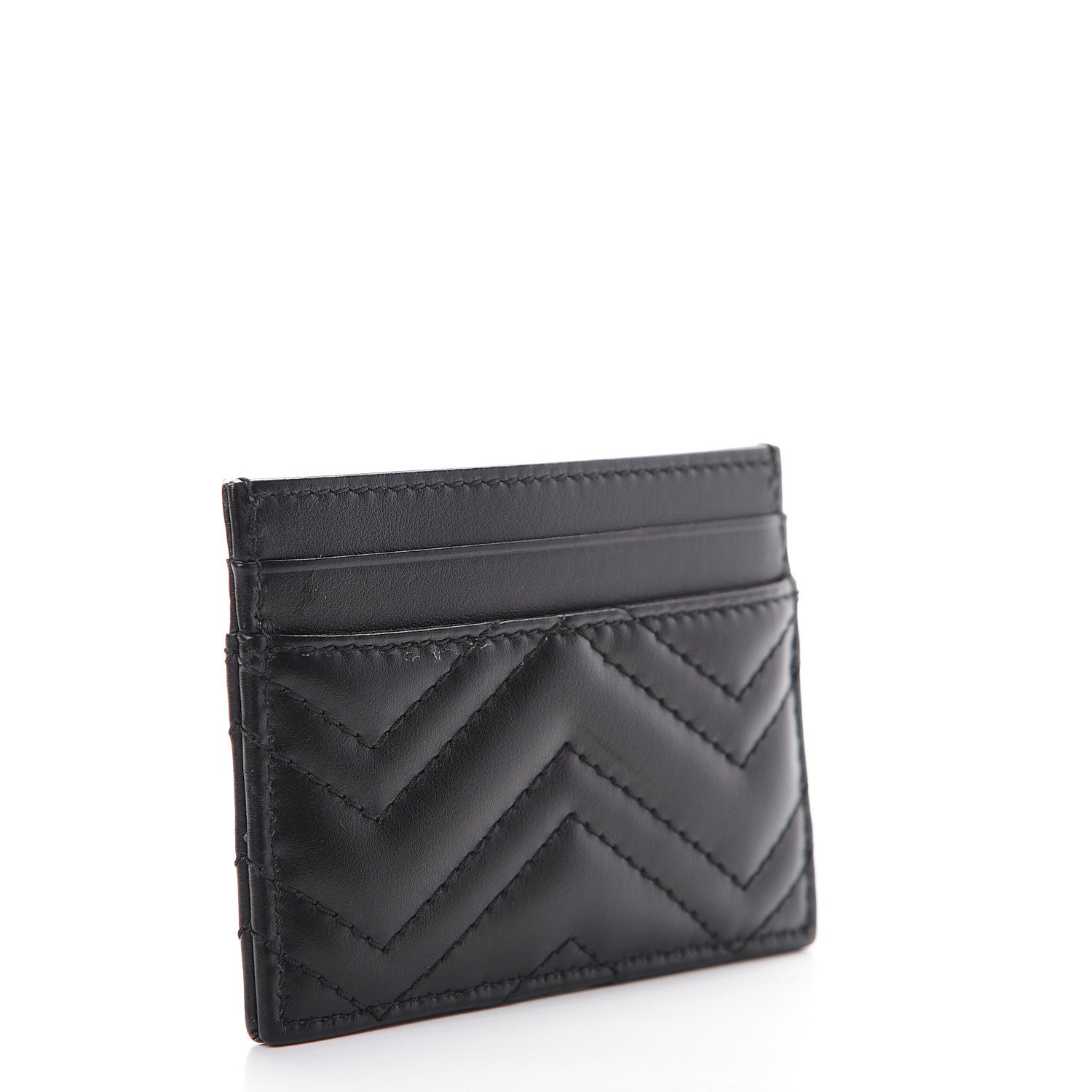 Gucci Calfskin Matelasse GG Marmont Card Holder Black 2 of 6