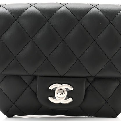 Chanel Calfskin Quilted CC Uniform Flap Belt Bag Black 8 of 10