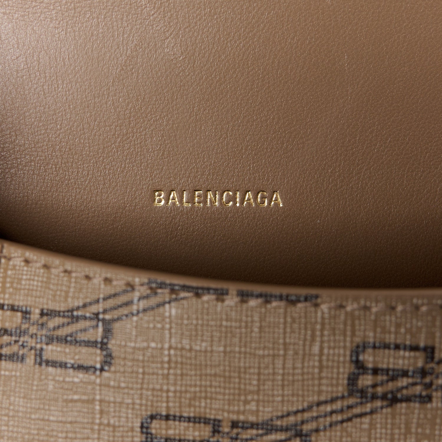 Balenciaga Coated Canvas BB Monogram Hourglass Top Handle Bag XS Beige Brown 6 of 10