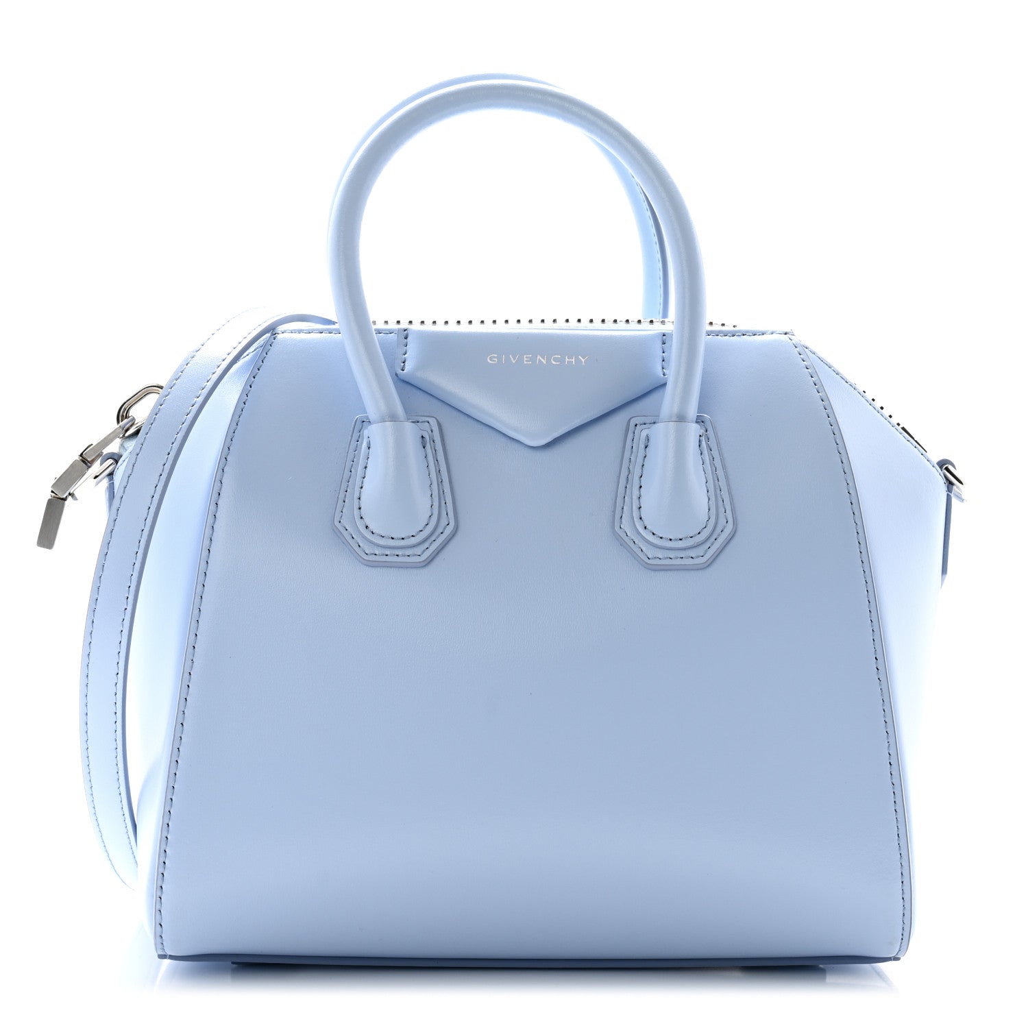Givenchy Shiny Lord Calfskin Mini Antigona Baby Blue 1 of 11