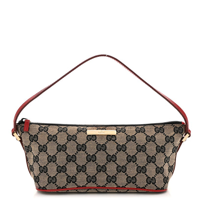 Gucci Monogram Boat Pochette Red 1 of 10
