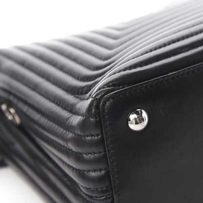 Fendi Shiny Nappa Trapuntata Chain Small DotCom Click Chain Satchel Black 13 of 16