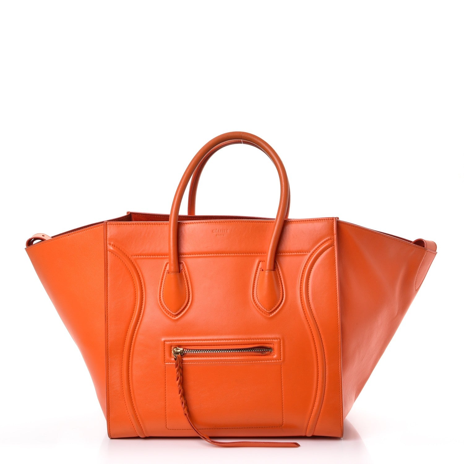 Celine Smooth Calfskin Medium Phantom Luggage Orange 1 of 13