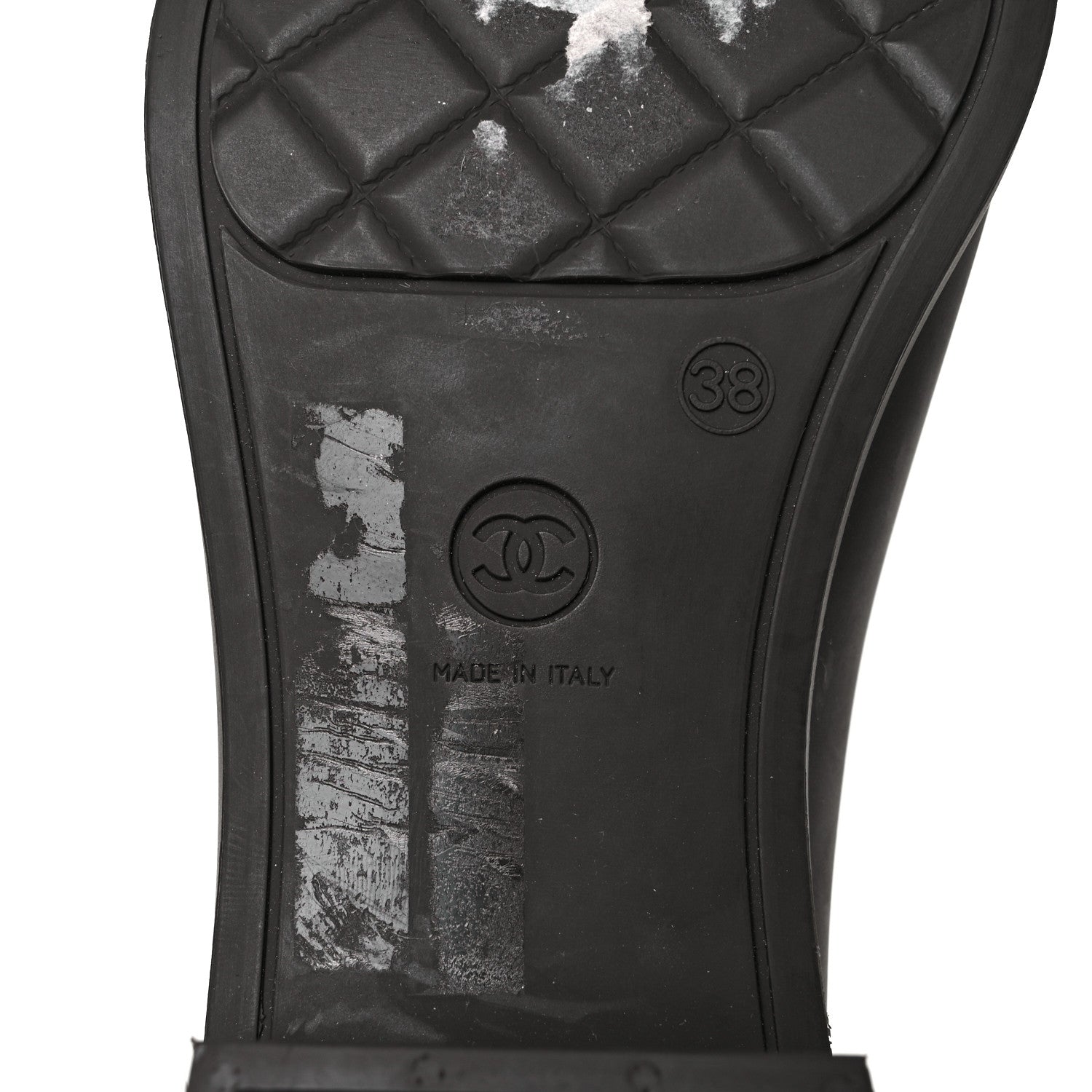 Chanel Rubber Quilted Rain Boots 38 Green 7 of 8