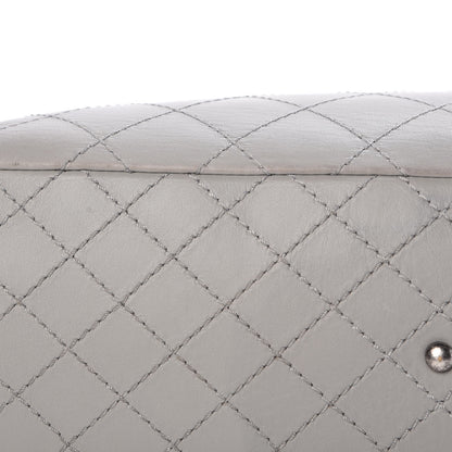 Chanel Calfskin Stitched Medium Shopping Tote Grey 13 of 16