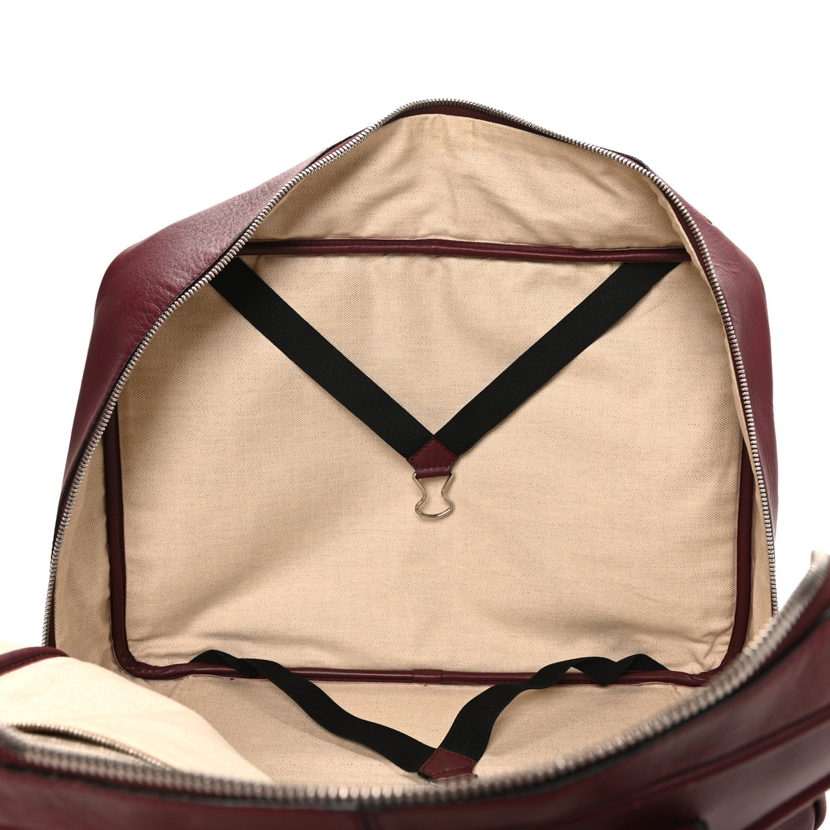 Calfskin Travel Bag Burgundy