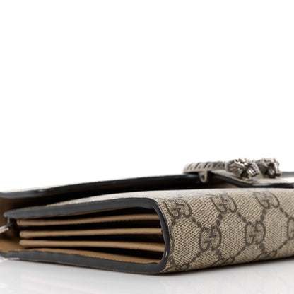 Gucci GG Supreme Monogram Mini Dionysus Chain Wallet Beige Taupe 9 of 14