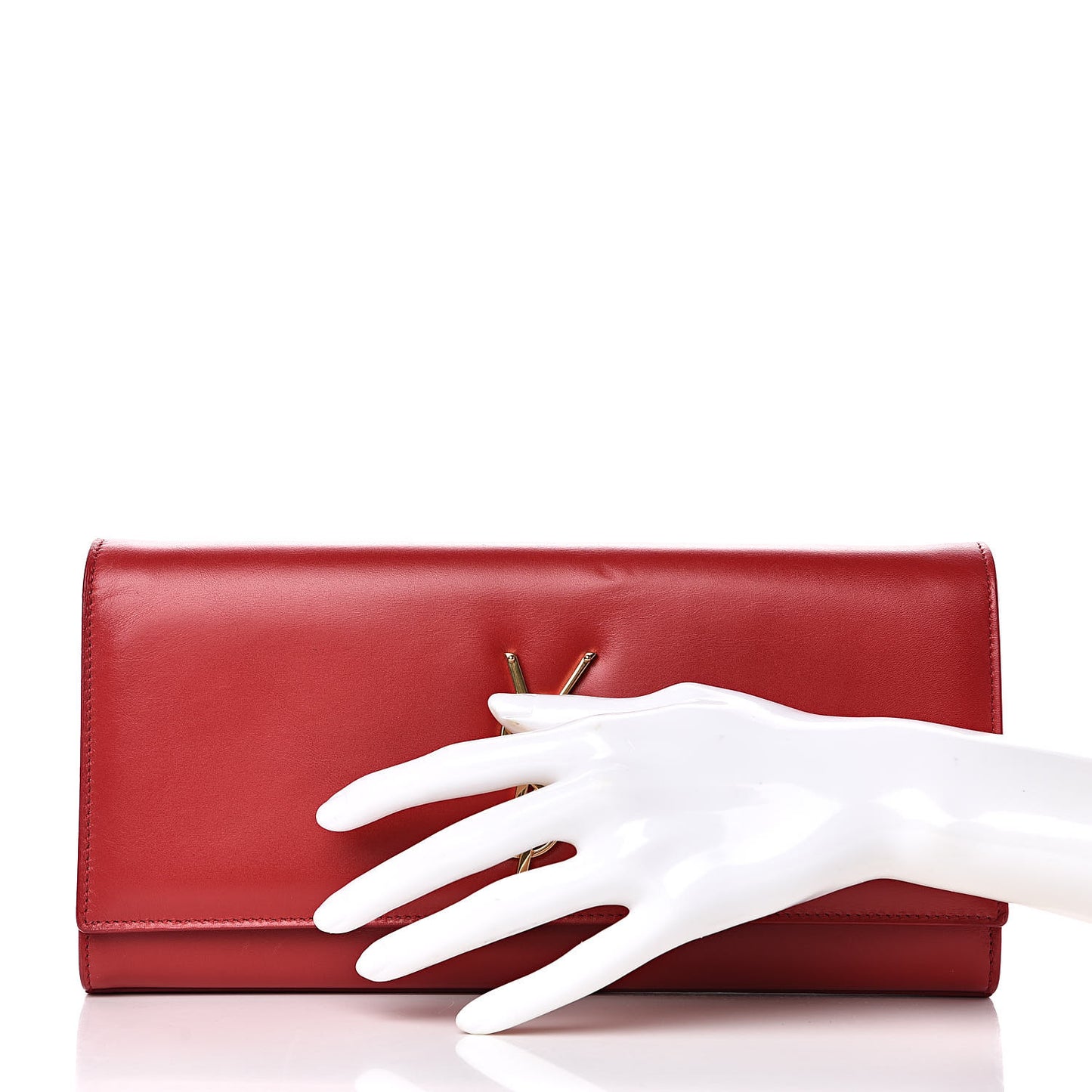 Calfskin Monogram Cassandre Clutch Rouge Orient