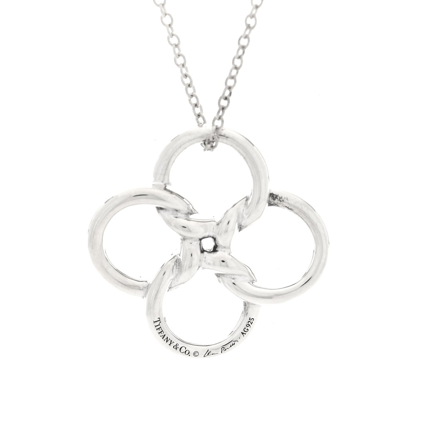 Sterling Silver Elsa Peretti Quadrifoglio Pendant Necklace