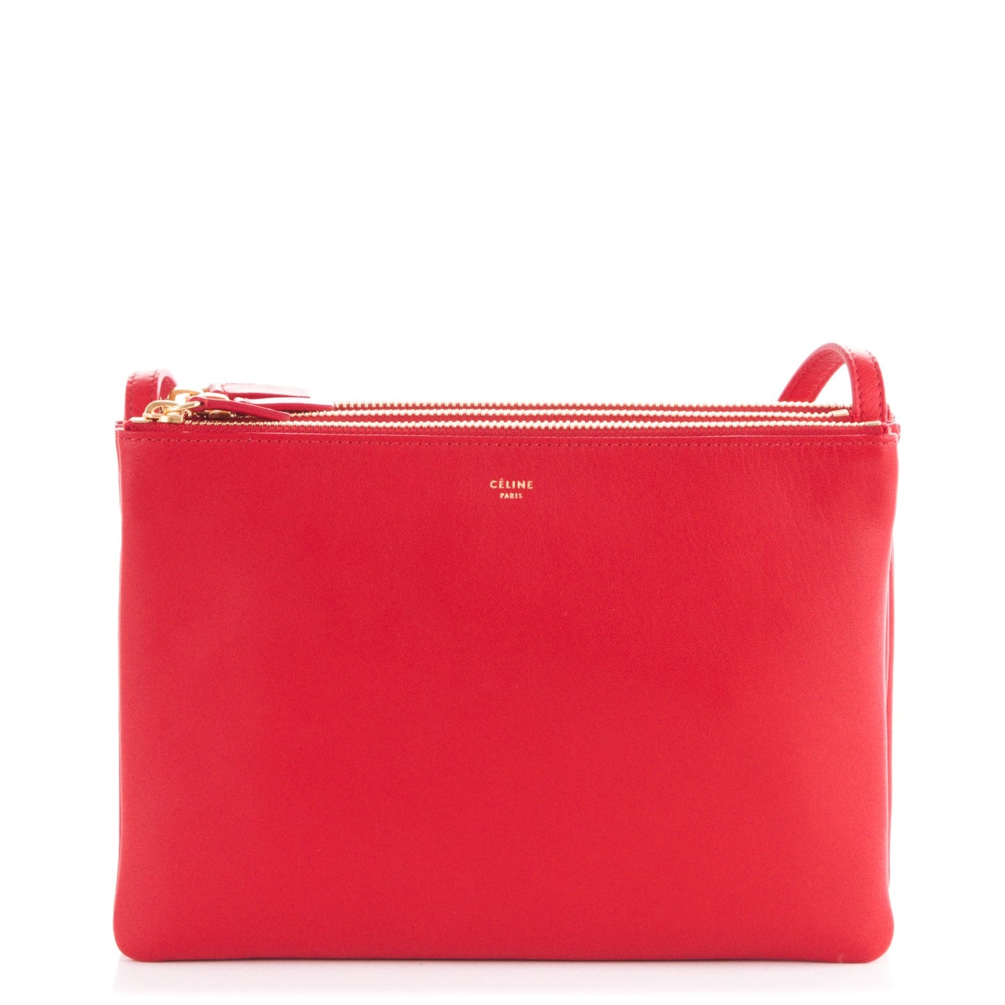 Lambskin Large Trio Crossbody Bag Red