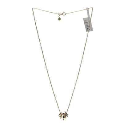David Yurman 18K Yellow Gold Diamond Black Spinel Enamel Stax Pendant Necklace 3 of 5