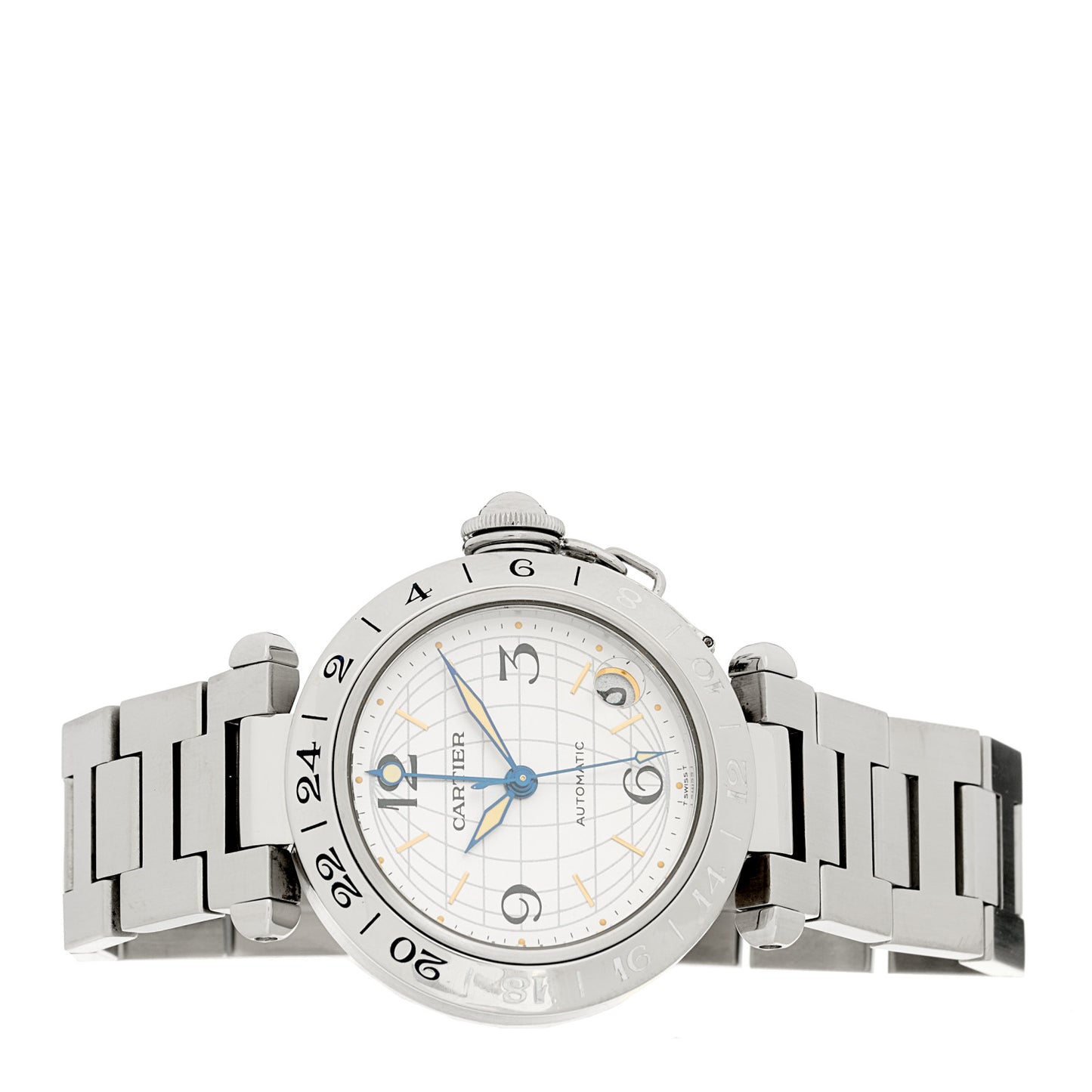 Stainless Steel 35mm Pasha GMT Automatic Watch