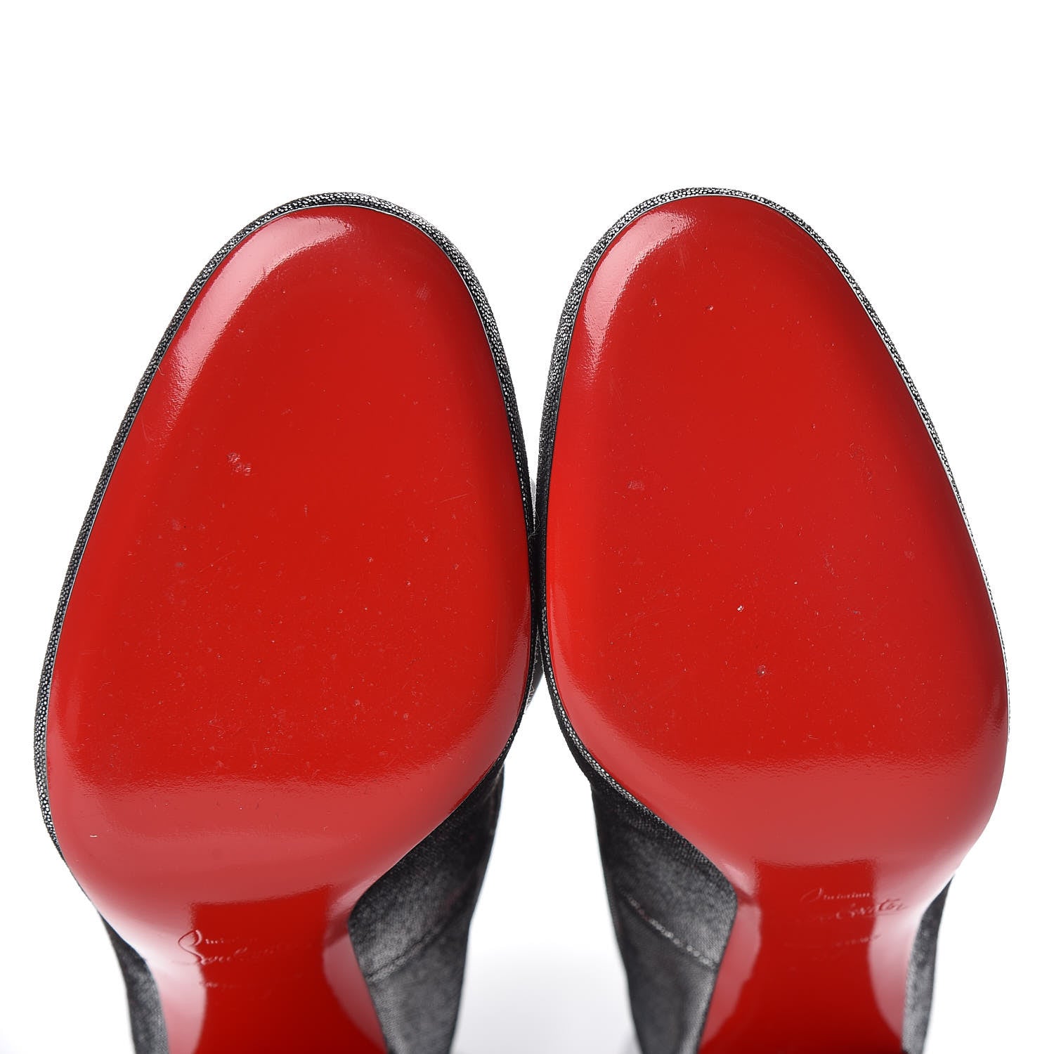 Christian Louboutin Nappa Stretch Gena 85 Bootie 37 Silver 9 of 9