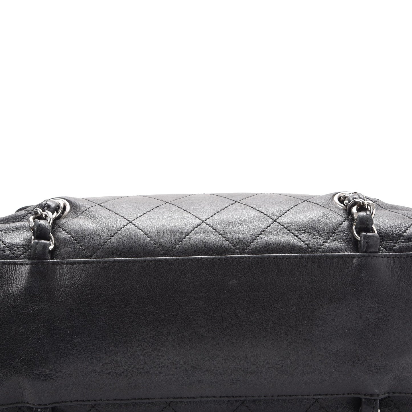 Lambskin Quilted Small Camera Case Black
