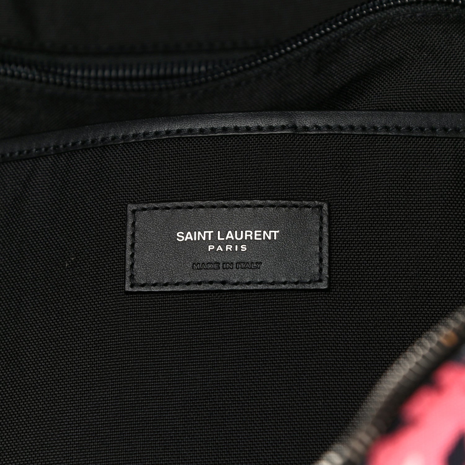 Saint Laurent Canvas Radio Print City Backpack Pink 6 of 11