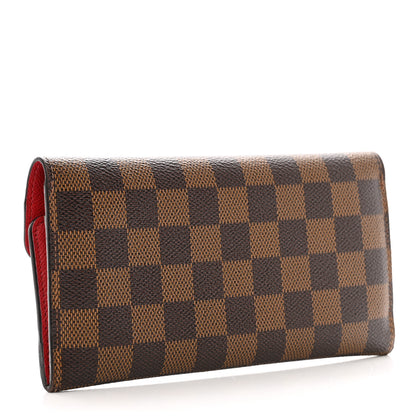 Louis Vuitton Damier Ebene Josephine Wallet Red 4 of 12