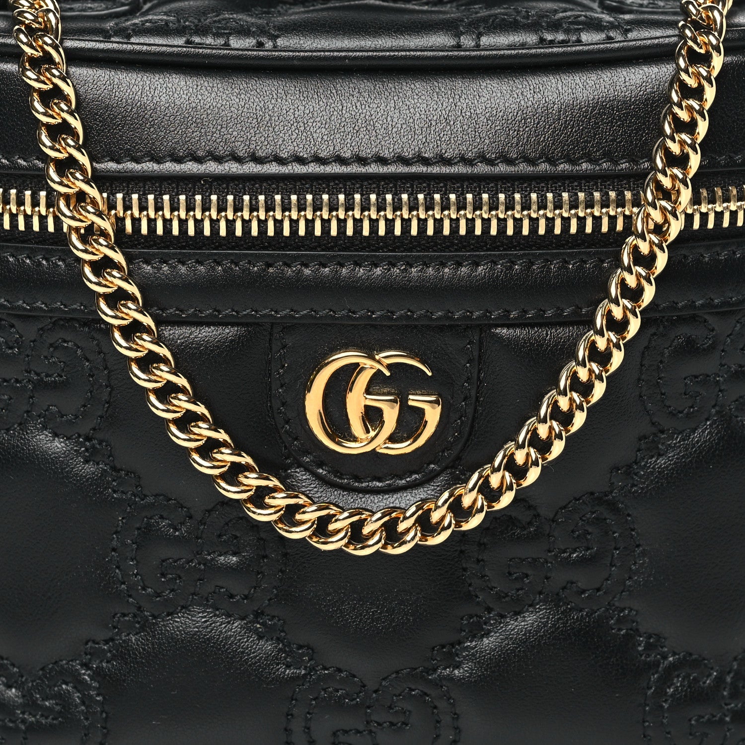 Gucci Calfskin GG Matelasse Mini Top Handle Bag Black 8 of 11