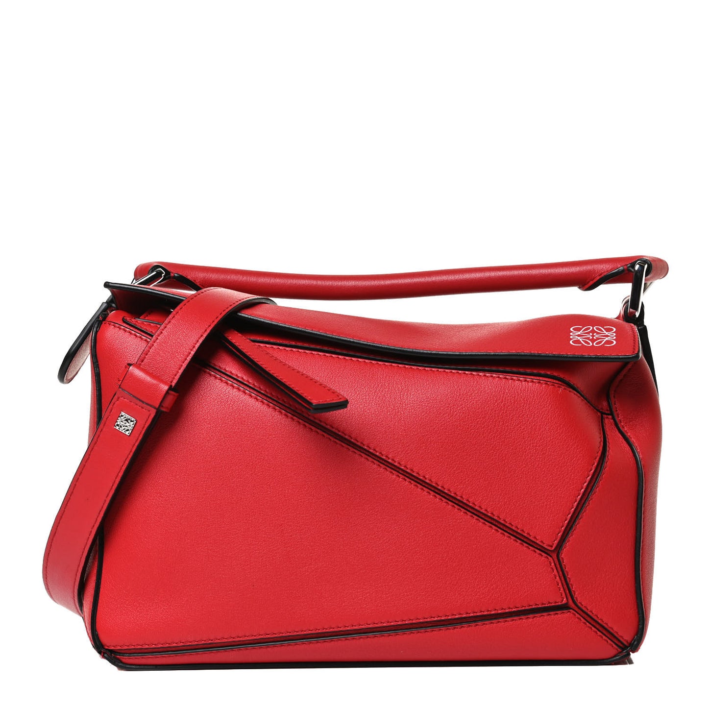 Calfskin Small Puzzle Bag Scarlet