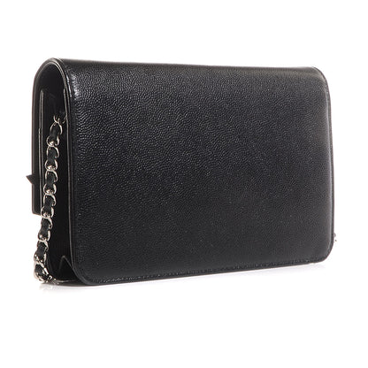 Chanel Caviar Sevruga Wallet On Chain WOC Black 3 of 9