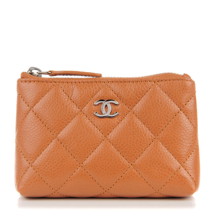Chanel Caviar Quilted Key Holder Case Light Brown 1 of 7