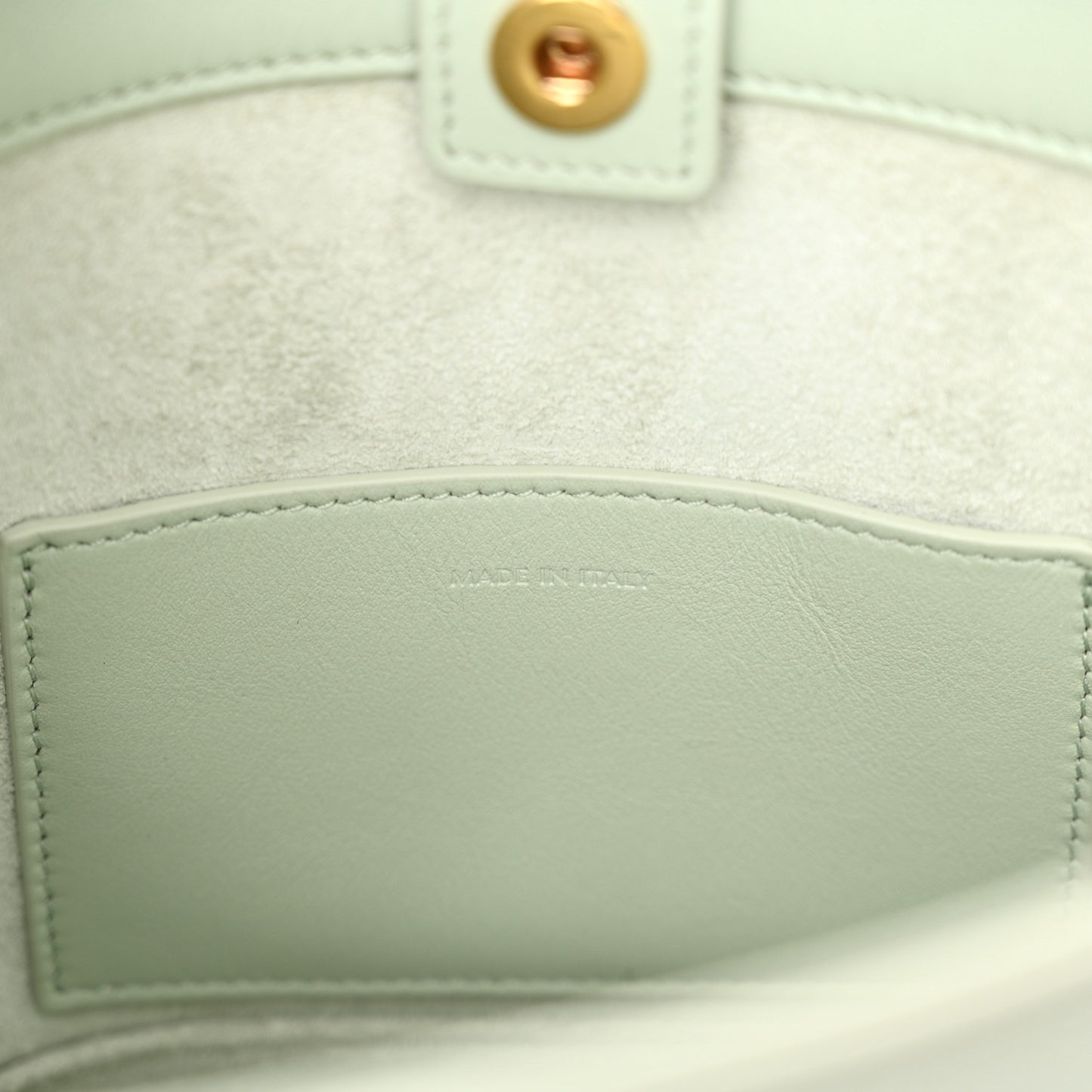 Smooth Calfskin Mini Cuir Triomphe Bucket Bag Jade