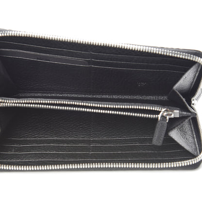 MCM Calfskin Ottomar Monogram Klara Zip Wallet Black 5 of 9