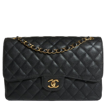 Chanel Caviar Quilted Jumbo Double Flap Black 1 of 8