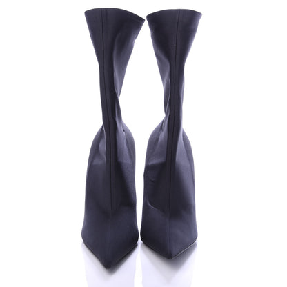 Balenciaga Jersey Crepe Extreme Pointed Toe Knife Booties 38.5 Black 2 of 7