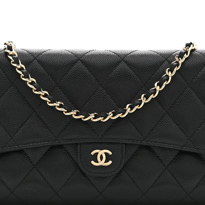 Chanel Caviar Quilted Phone Holder Wallet on Removable Chain Black 9 of 12