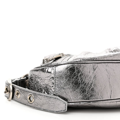 Balenciaga Metallic Agneau Arena Le Cagole Shoulder Bag XS Silver 9 of 10