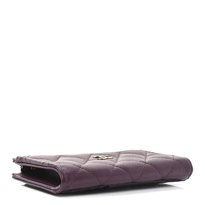 Chanel Caviar Quilted CC Zip Around Card Holder Burgundy 4 of 8