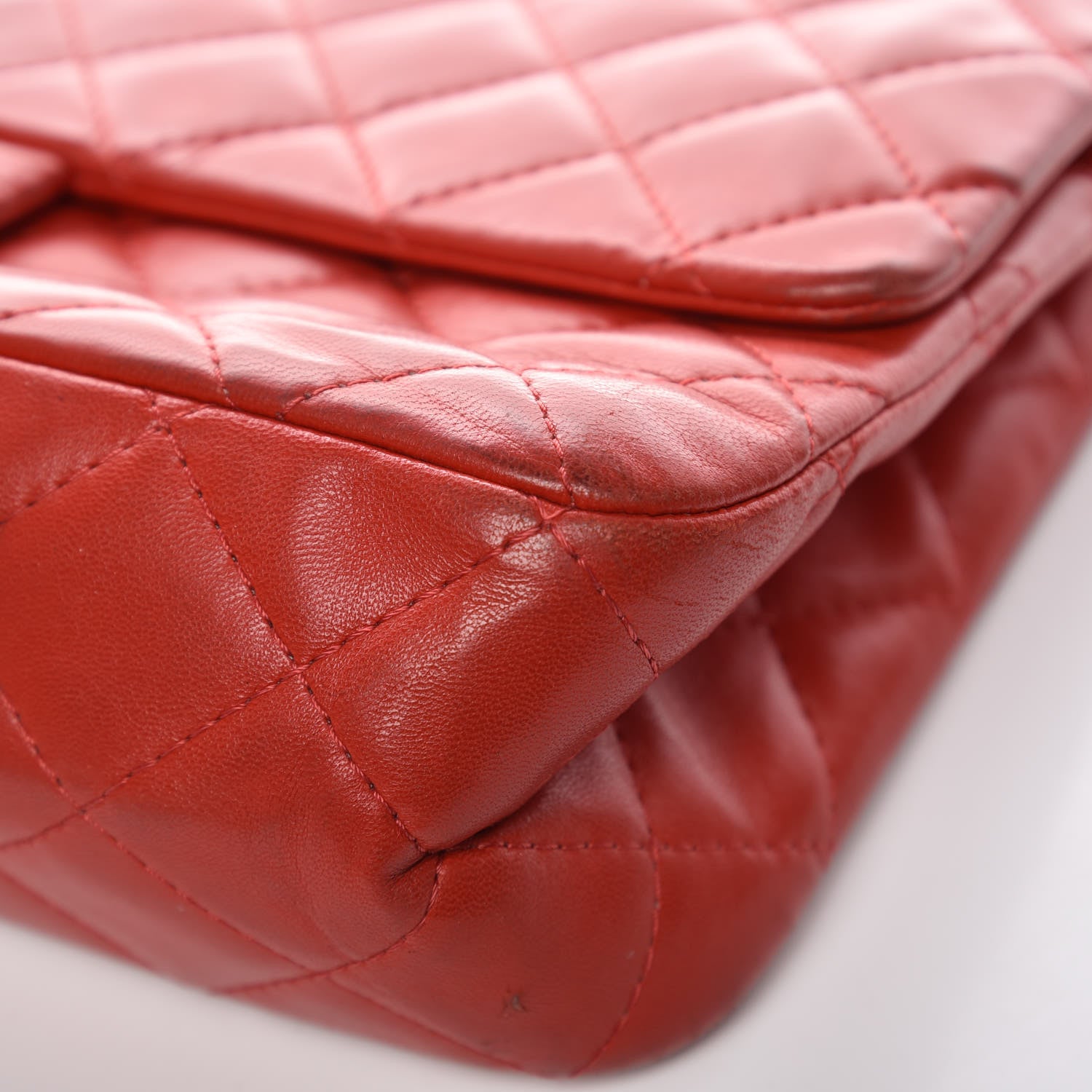 Chanel Aged Calfskin Quilted 2.55 Reissue 227 Flap Red 11 of 20