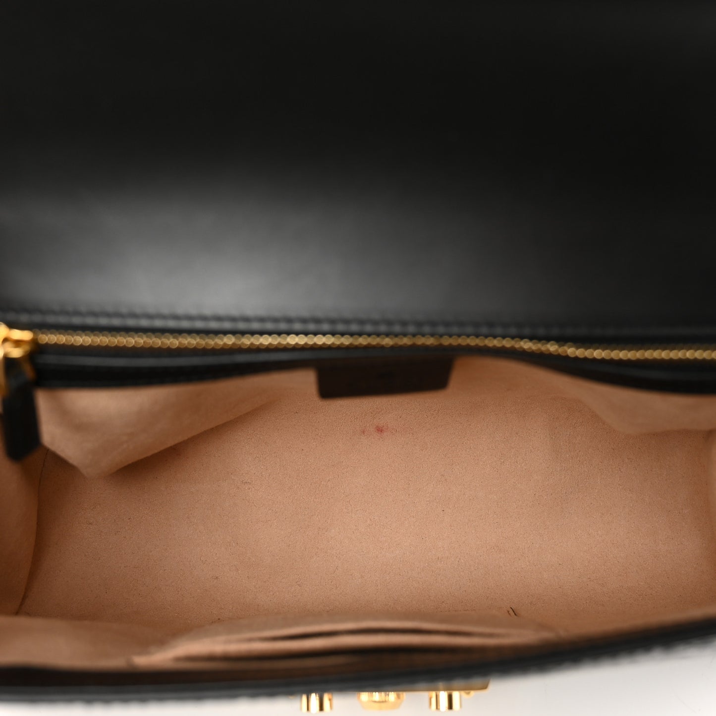 Guccissima Medium Padlock Shoulder Bag Black