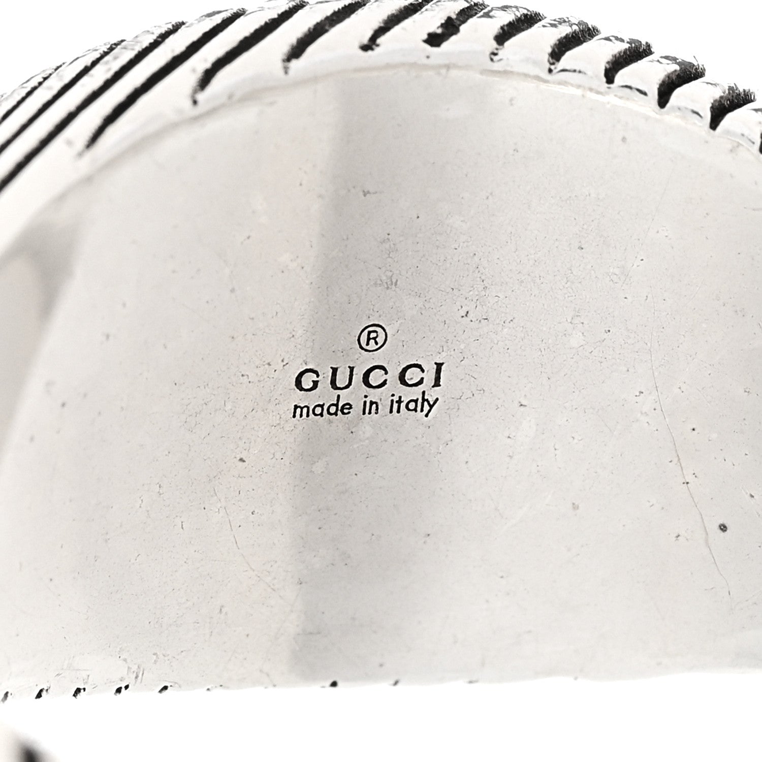 Gucci Sterling Silver GG Marmont Signet Ring 65 11.25 4 of 6