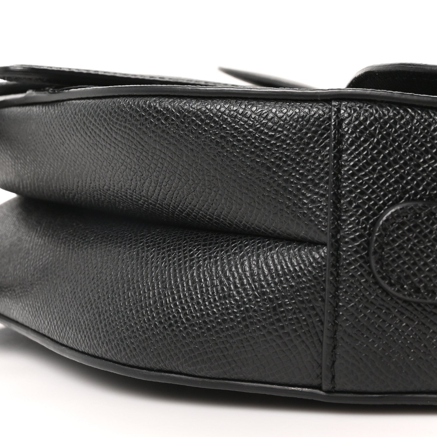Christian Dior Grained Calfskin Saddle Bag Black 10 of 10