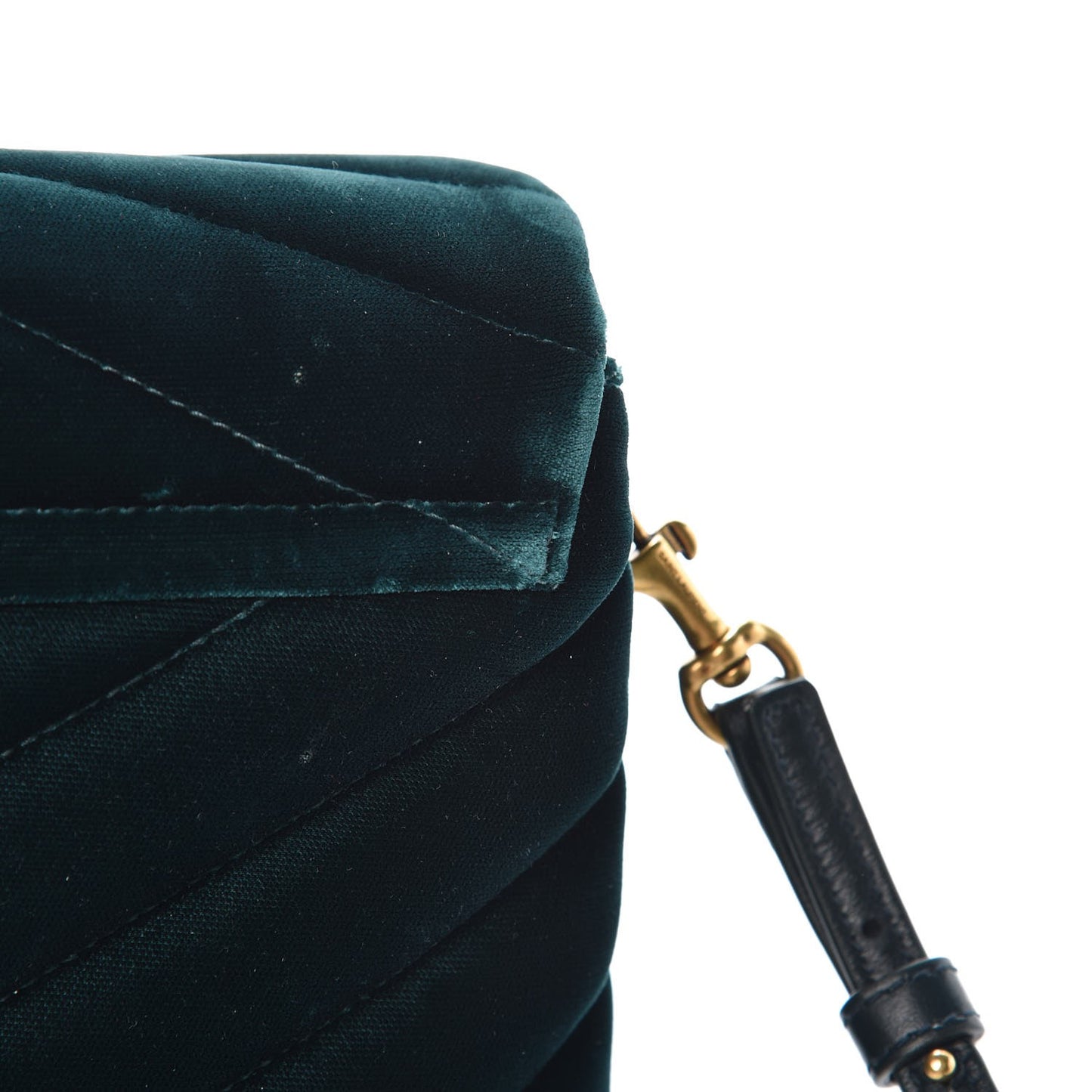 Velvet Y Quilted Monogram Toy Loulou Chain Satchel Dark Ottanio