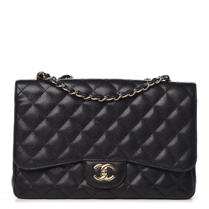 Chanel Caviar Quilted Jumbo Single Flap Black 1 of 13