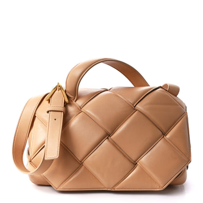Bottega Veneta Nappa Intreccio Padded Top Handle Shoulder Bag Almond 1 of 13