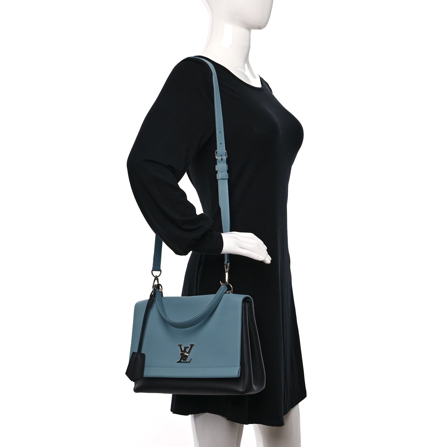 Louis Vuitton Soft Calfskin Lockme II Top Handle Sky 2 of 10