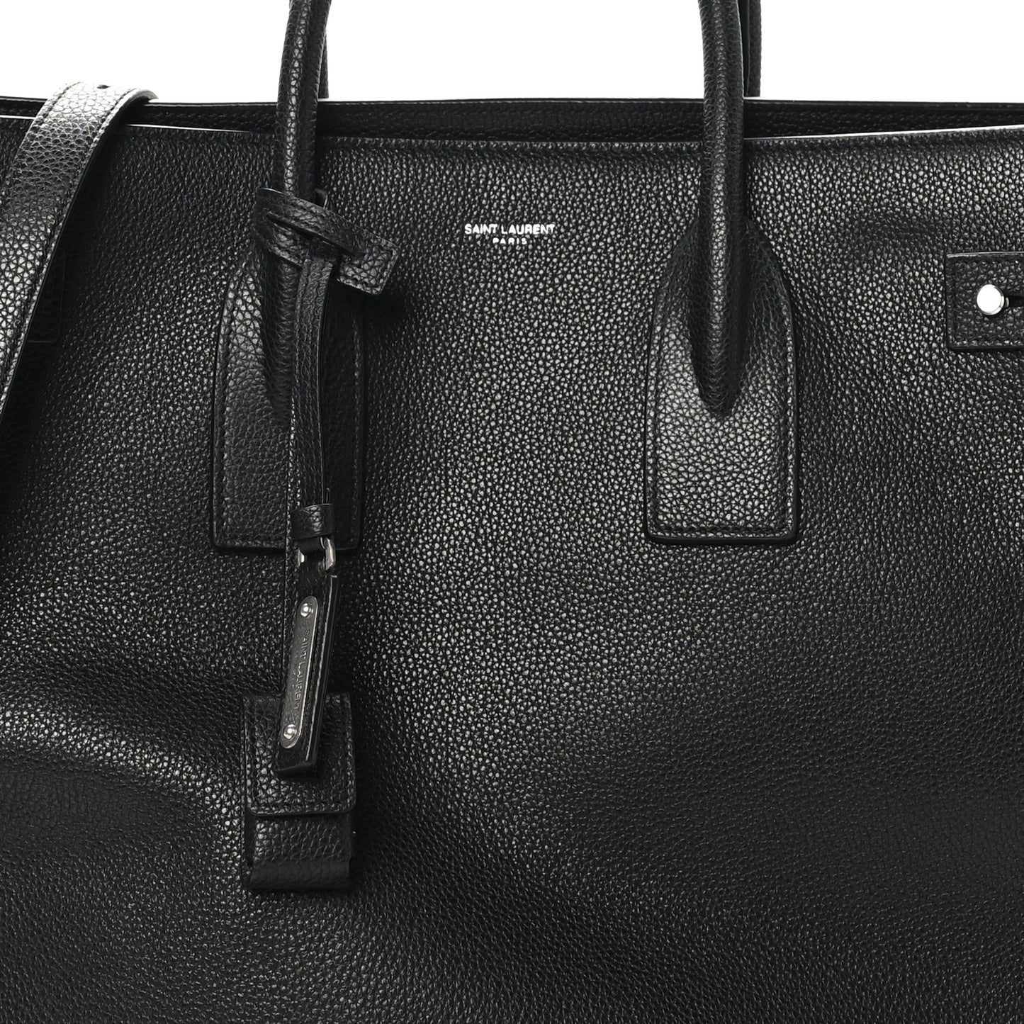 Grained Calfskin Large Souple Sac De Jour Black