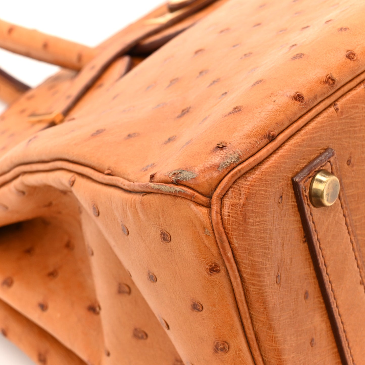 Ostrich Birkin 35 Gold