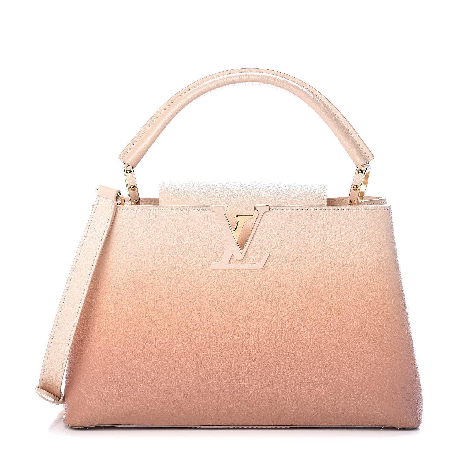 Louis Vuitton Taurillon Gradient Capucines PM Cloudy Creme 1 of 10
