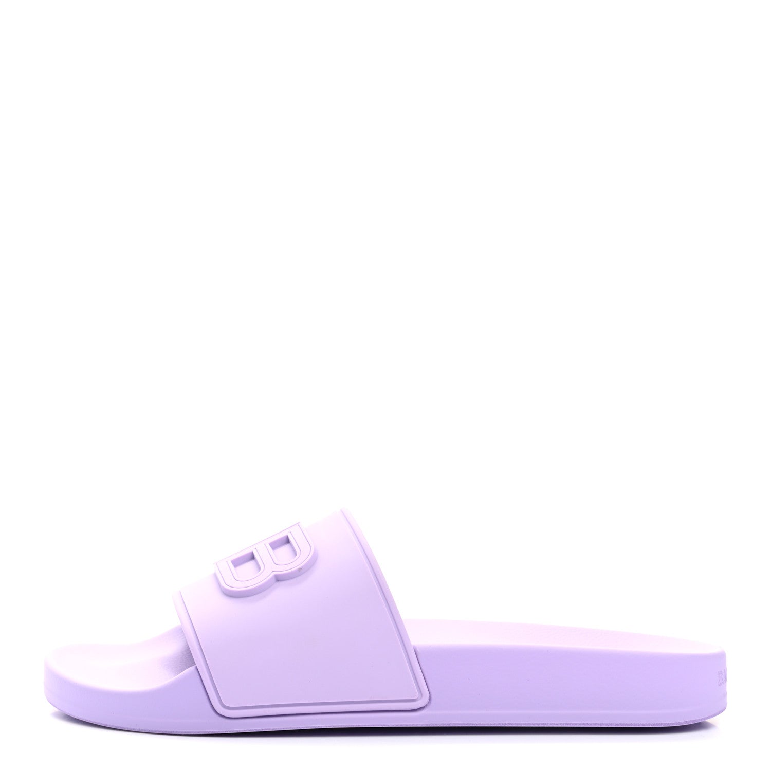 Balenciaga Rubber BB Womens Pool Slide Sandals 37 Lilac 1 of 9