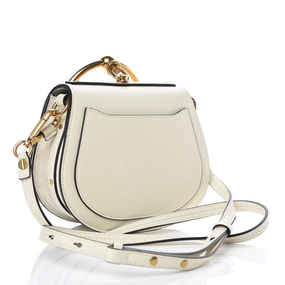Chloe Calfskin Suede Small Nile Bracelet Bag Off White 3 of 9