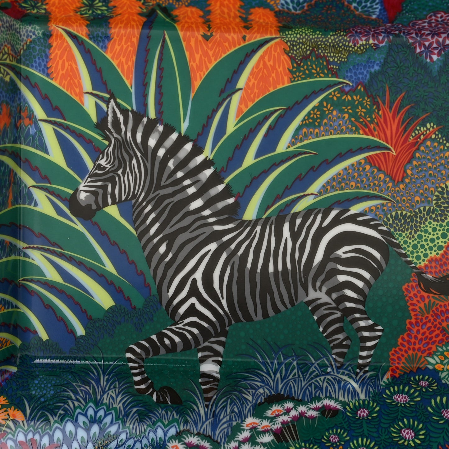 Porcelain Mountain Zebra Ashtray Chlorophylle