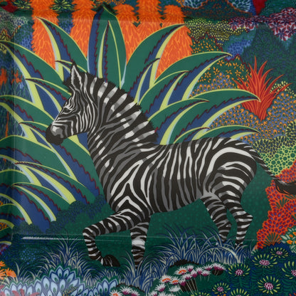 Hermes Porcelain Mountain Zebra Ashtray Chlorophylle 3 of 5