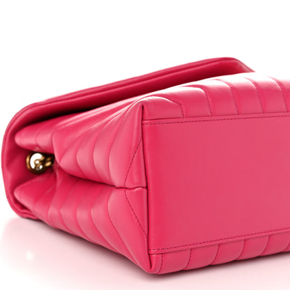 Saint Laurent Calfskin Y Quilted Monogram Medium Loulou Chain Satchel Freesia 9 of 10