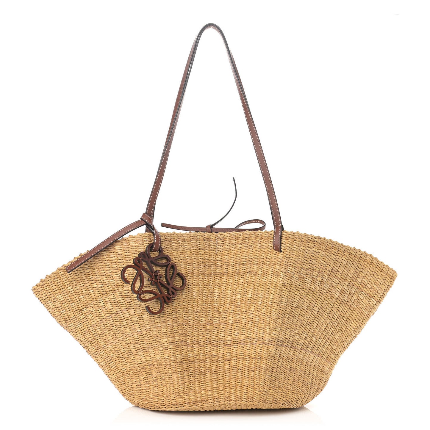 Calfskin Raffia Paulas Ibiza Small Basket Tote Bag Natural Tan