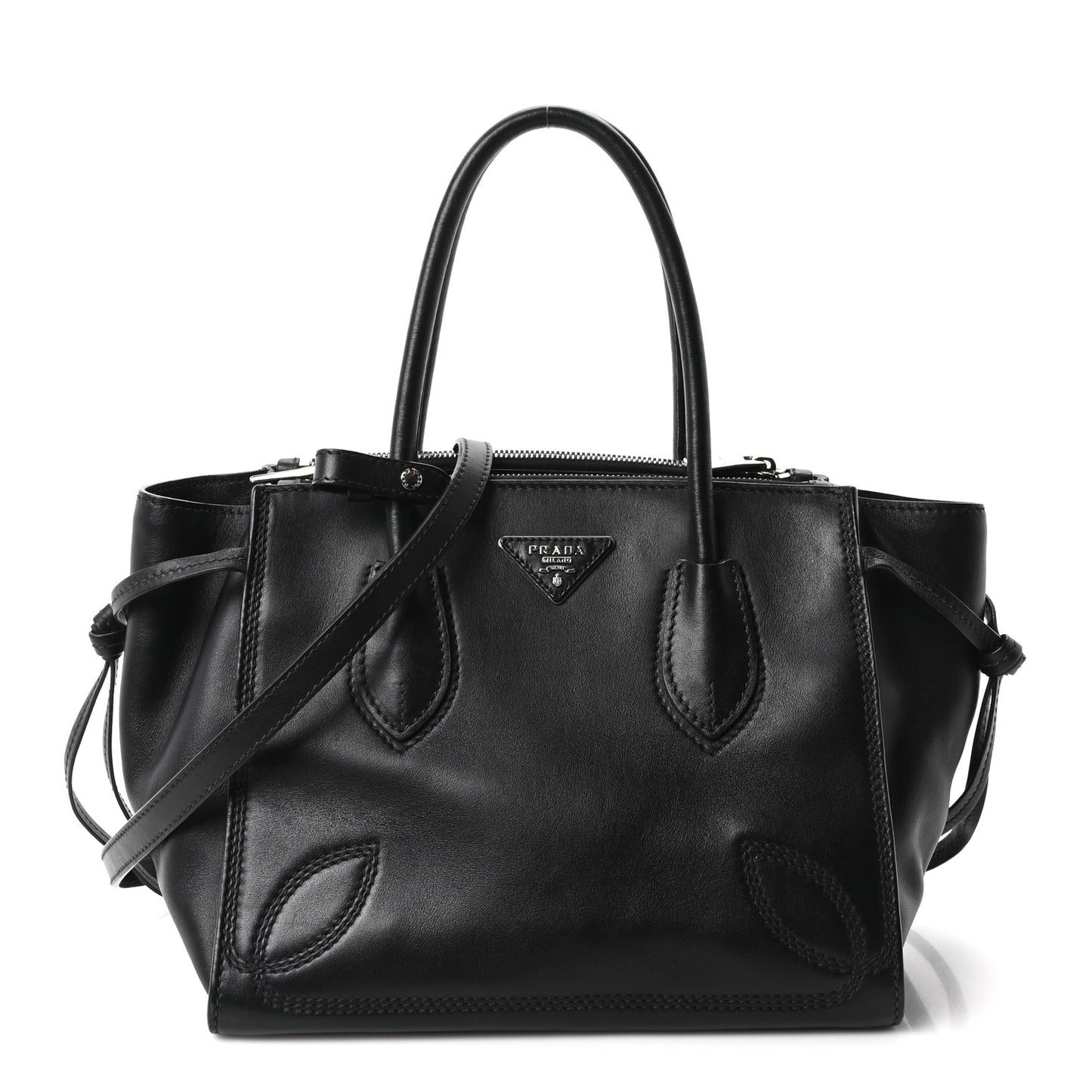 City Calf Sport Twin Pocket Tote Black